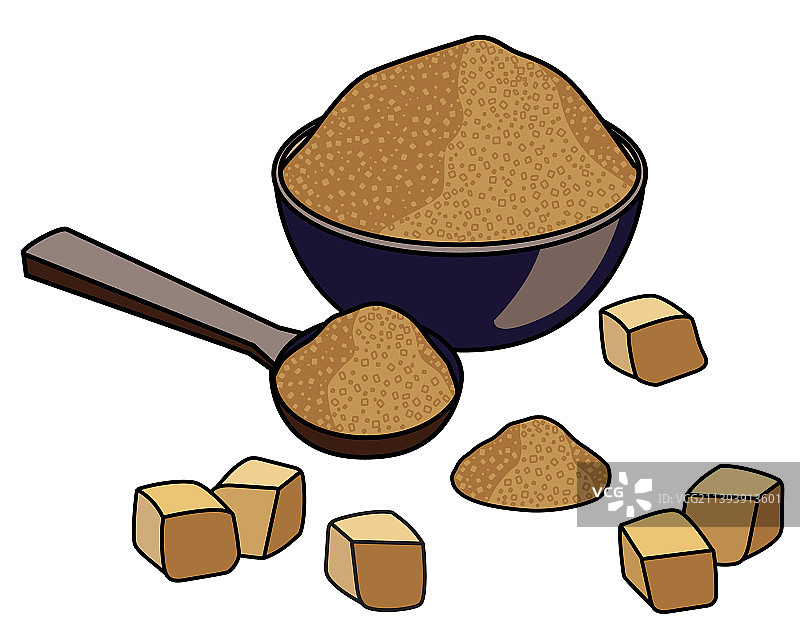 卡通涂鸦红糖组合图片素材