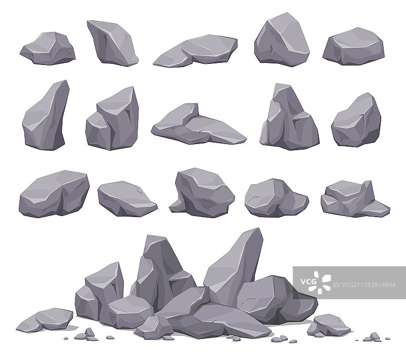 不同种类的灰色石头素材图片素材
