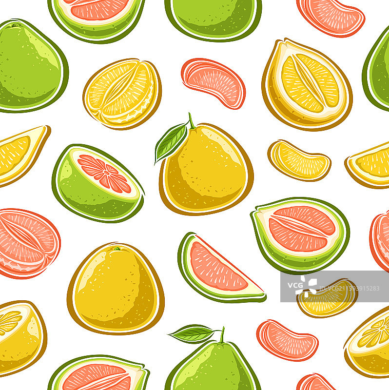 柚子无缝图案图片素材