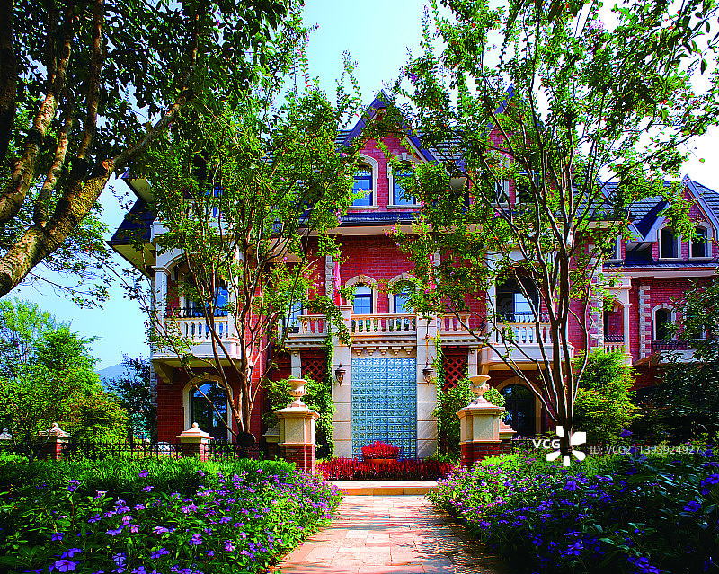 花园式别墅图片素材
