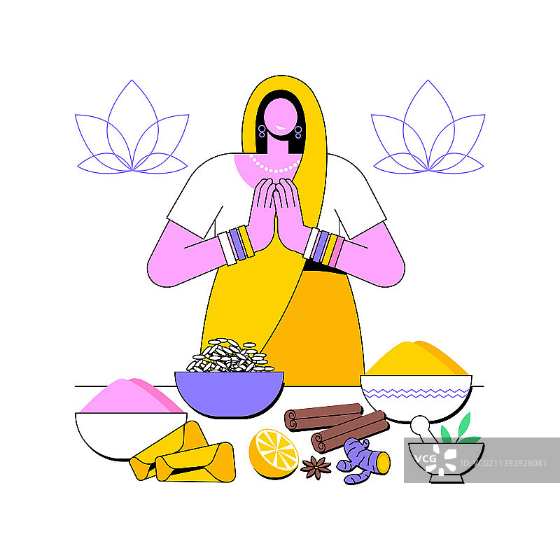 印度美食抽象概念图片素材