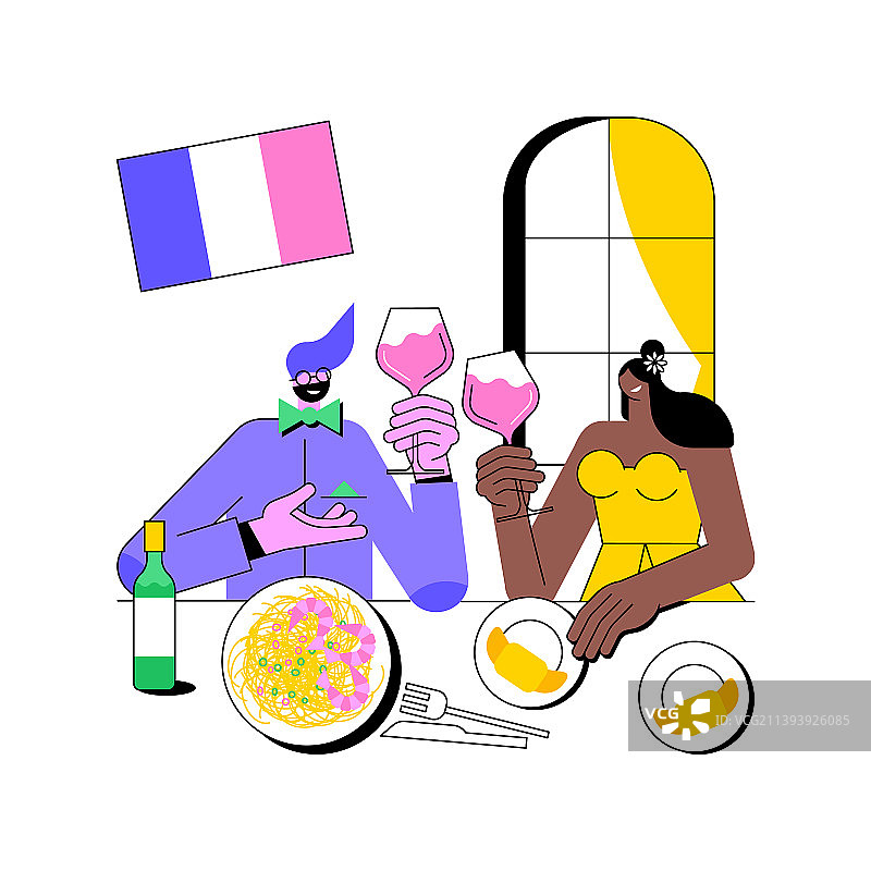 法国美食抽象概念图片素材