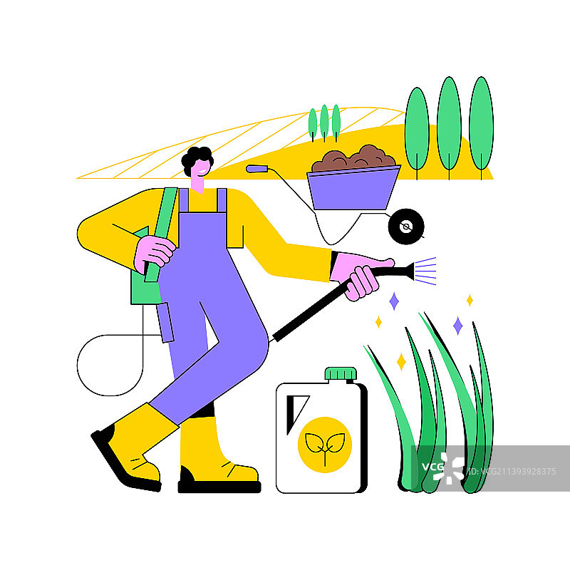 草地肥料抽象概念图片素材