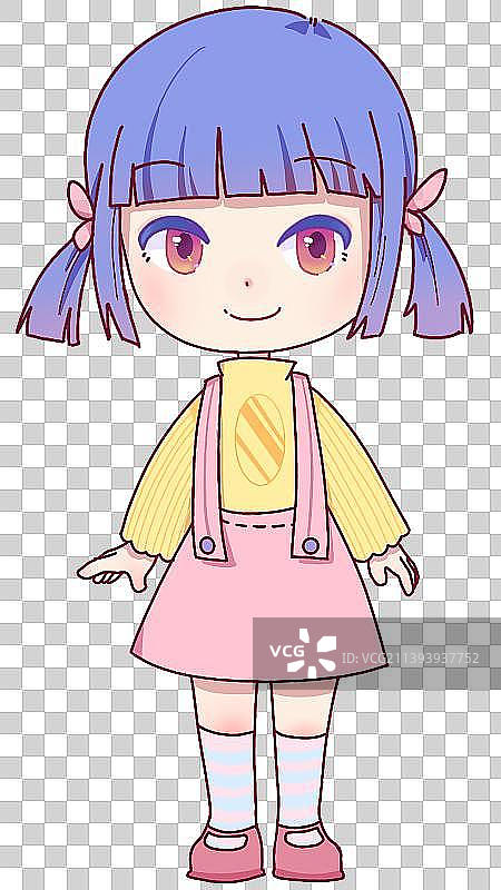 双马尾女孩图片素材