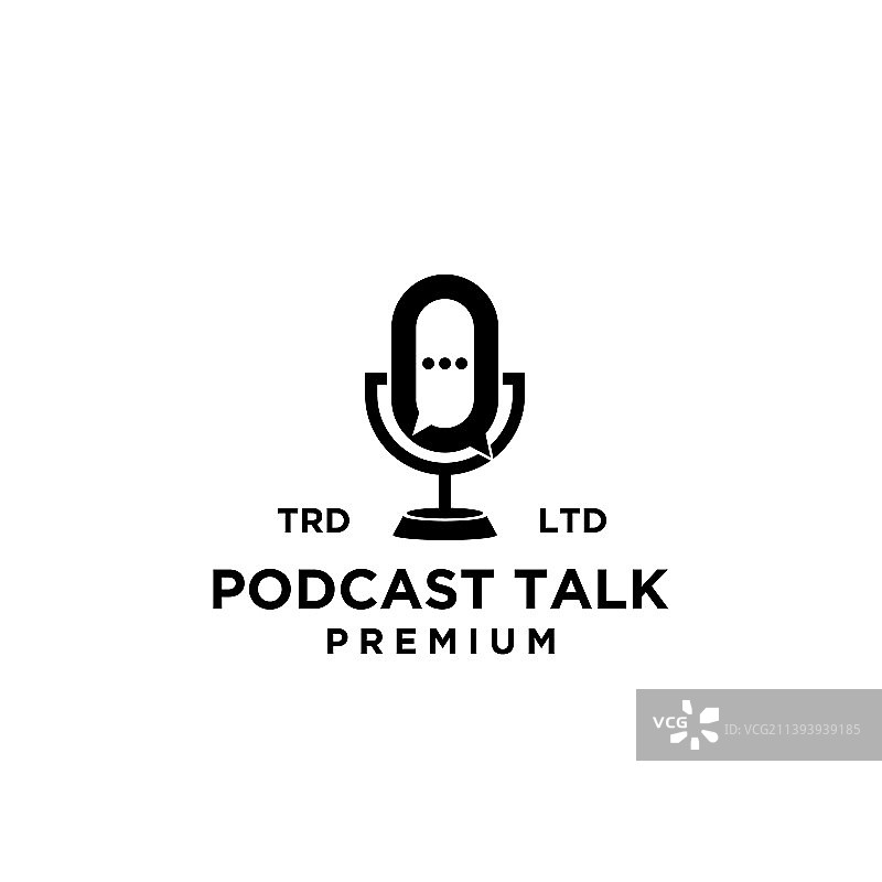 简约播客气泡聊天标志设计图片素材