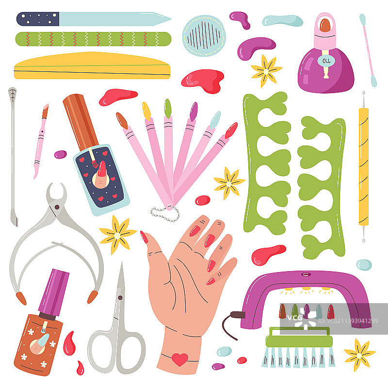 美甲工具合集图片素材