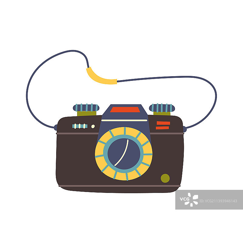 扁平风格旅行相机图片素材
