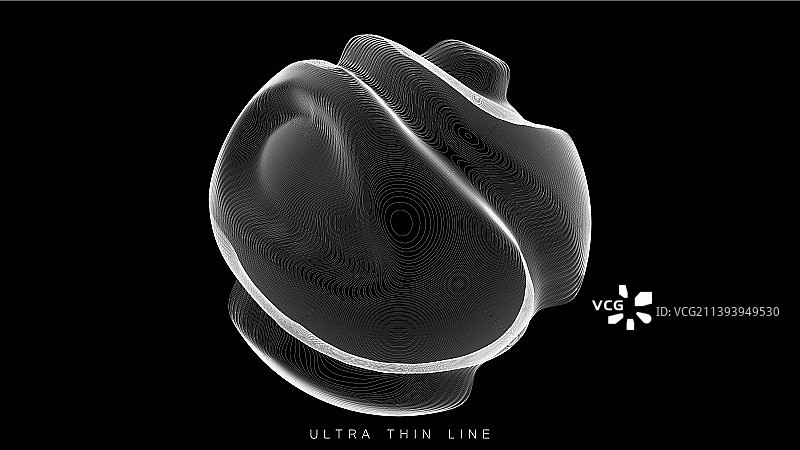 超细线条流体几何动态图片素材