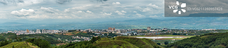 盐源县城全景图图片素材