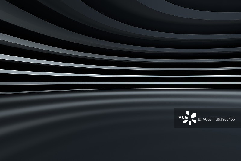 现代曲面室内空间图片素材