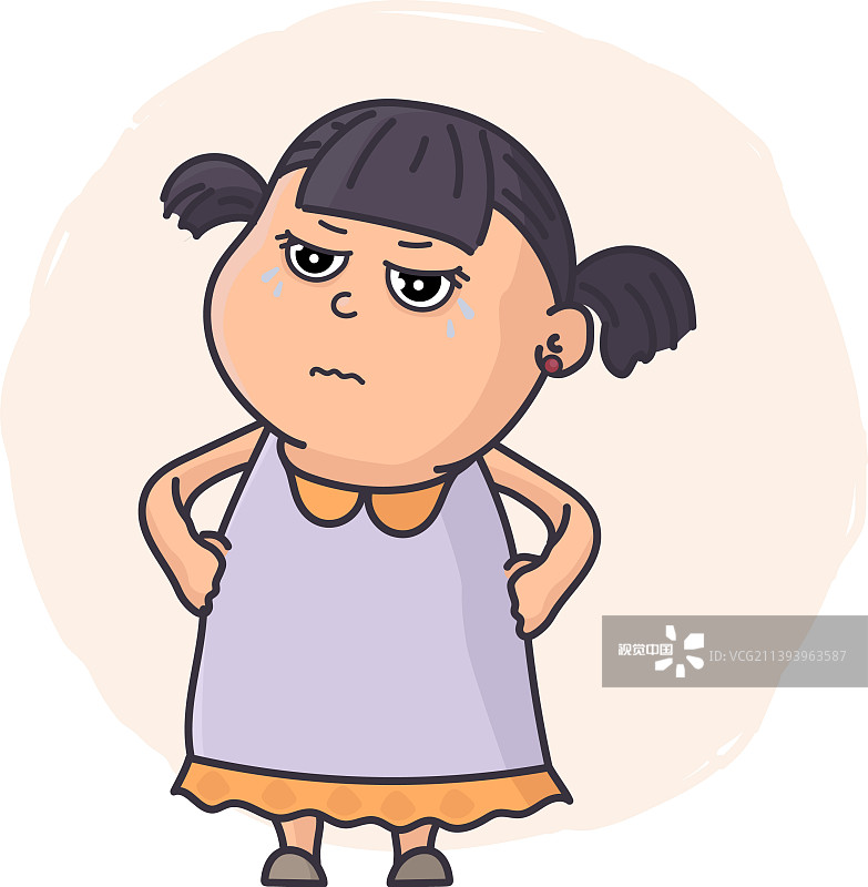 哭泣的小女孩图片素材