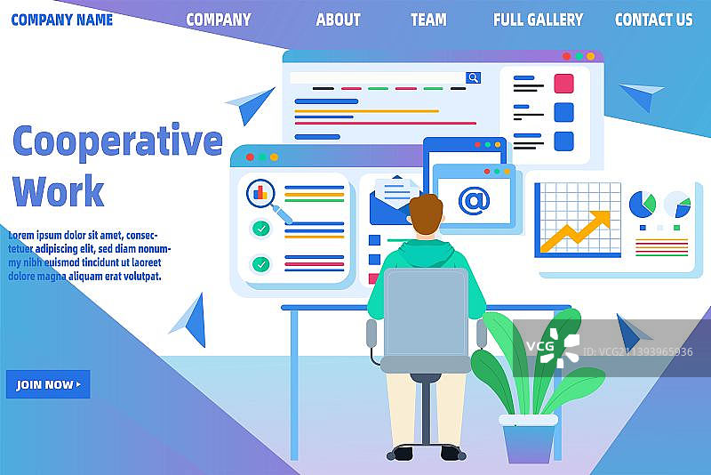 商务人物UI网页设计插画图片素材