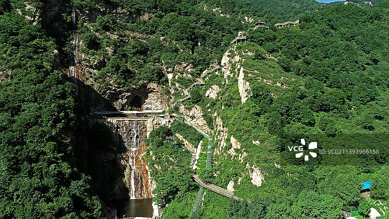 河北省石家庄市灵寿县漫山花溪谷景区图片素材
