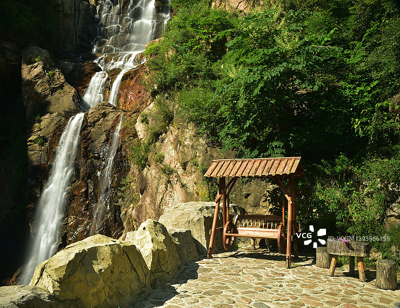 河北省石家庄市灵寿县漫山花溪谷景区图片素材