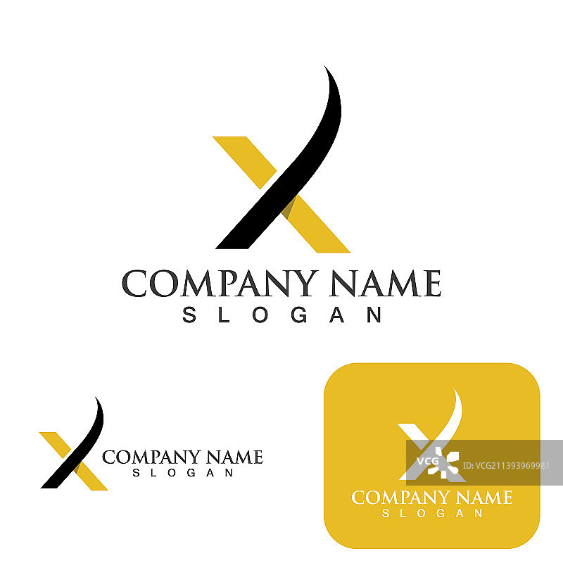 X字母logo模板图标图片素材