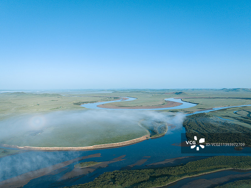 四川若尔盖草原九曲黄河第一弯山川河流图片素材