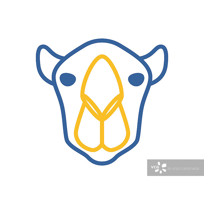 骆驼图标动物头像农业标志图片素材