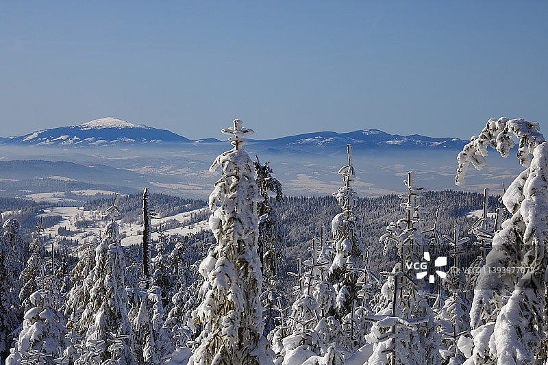 波兰图尔巴奇雪山全景图片素材