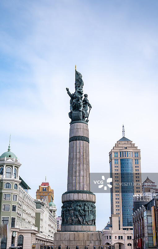 黑龙江省哈尔滨市 防洪胜利纪念塔图片素材