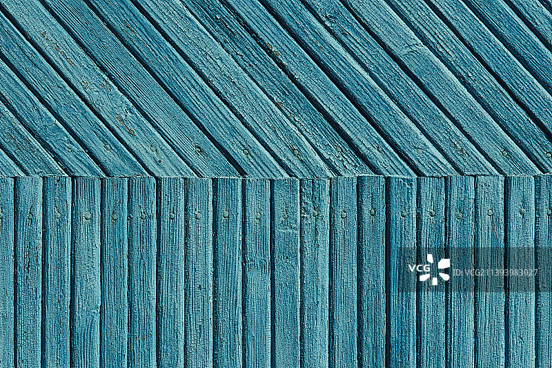 蓝色木板裂纹漆抽象背景图片素材