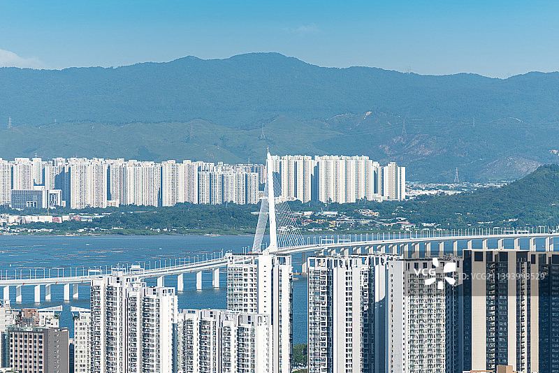 中国香港和深圳的城市高楼图片素材