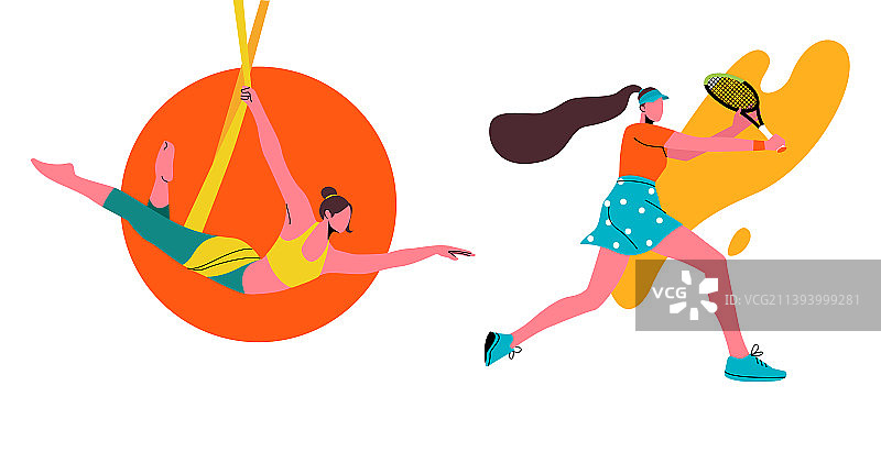 女孩在运动图片素材