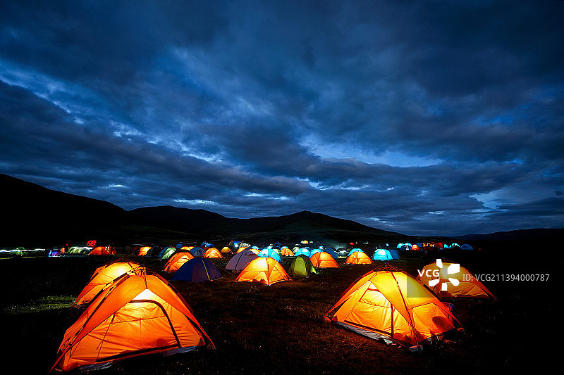 露营之夜图片素材