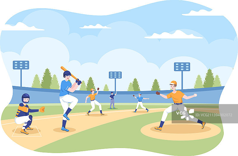 棒球运动员投球图片素材