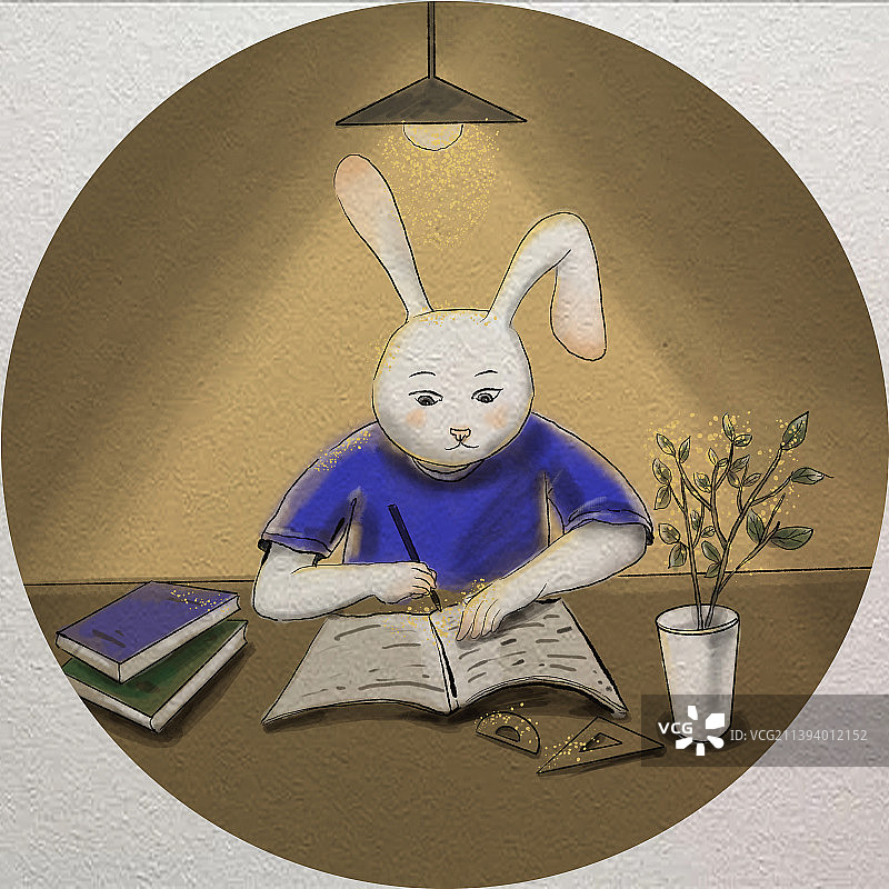 兔年六月考试忙图片素材