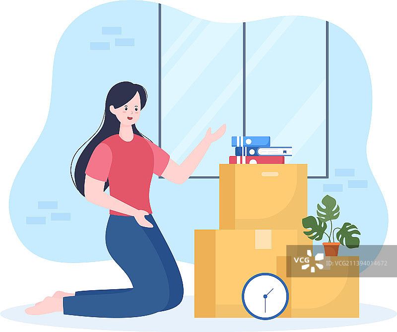 纸箱搬家或人员搬迁图片素材