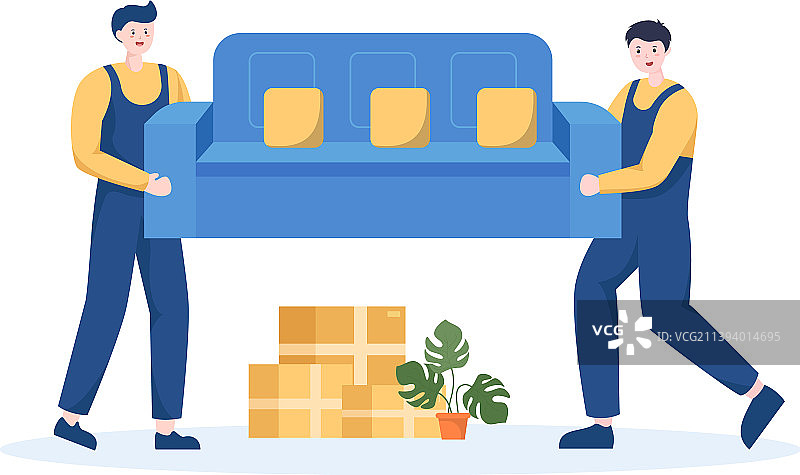 纸箱搬家或人员搬迁图片素材