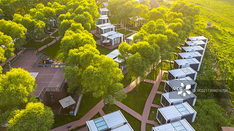 航拍精品民宿图片素材