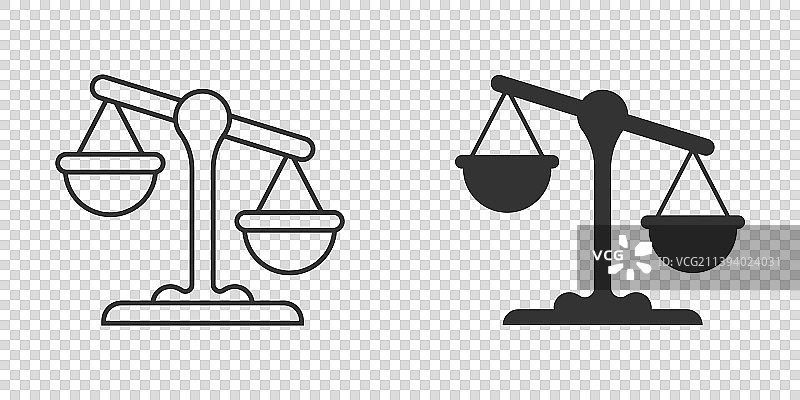 扁平风格天平图标图片素材