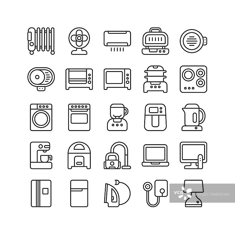 家用电器图标合集图片素材