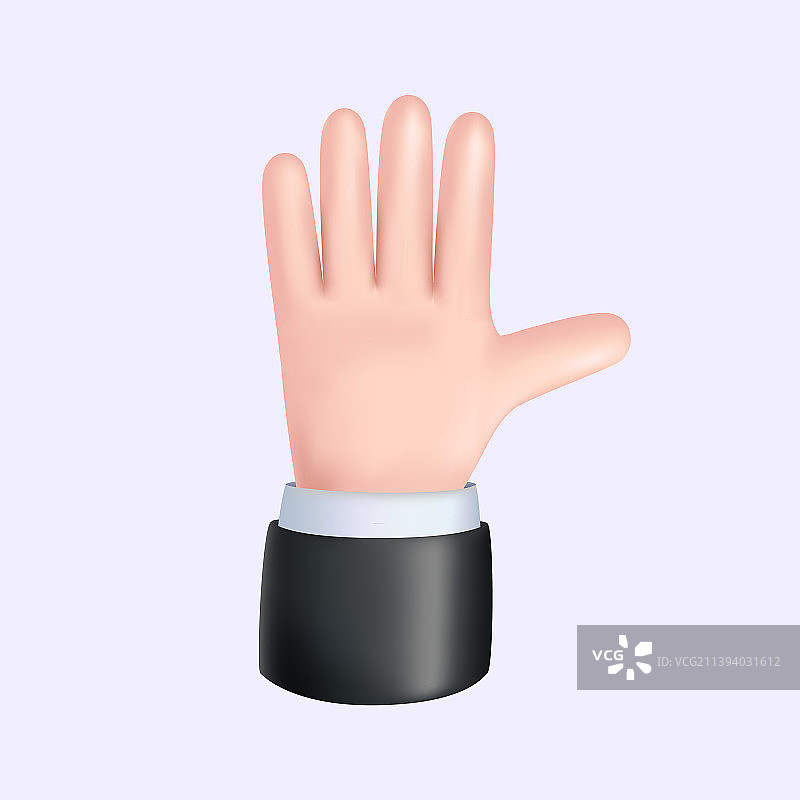 击掌图标3D手臂图片素材