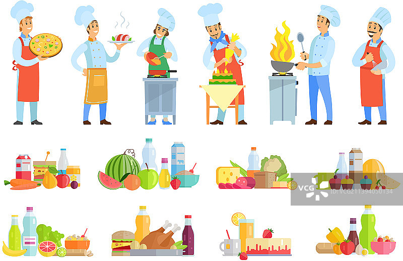 厨师烹饪美食场景图片素材