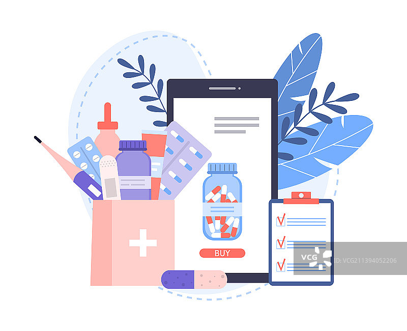 装有不同药物的盒子图片素材