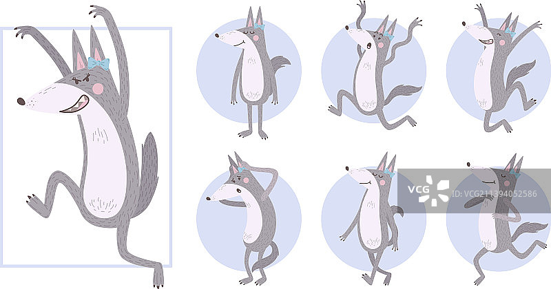 卡通狼系列图片素材