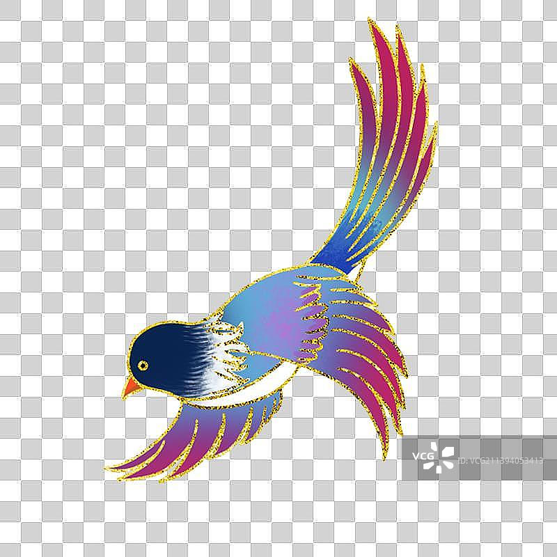 七夕喜鹊元素图片素材