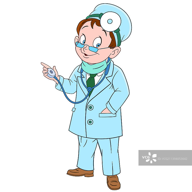 可爱的卡通医生图片素材