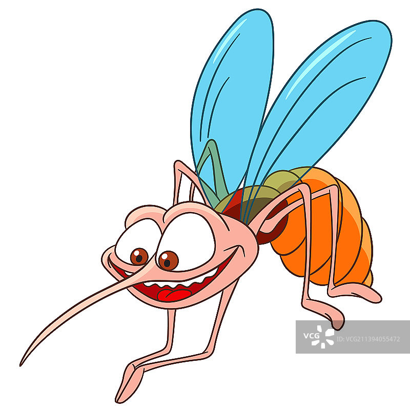 可爱的卡通蚊子图片素材