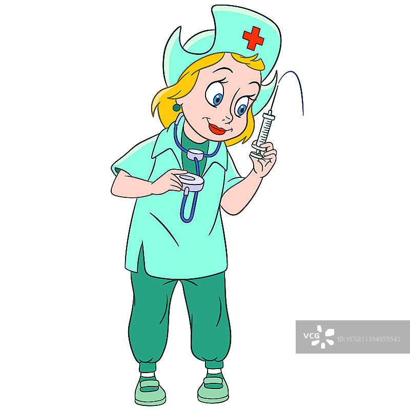 可爱的卡通护士图片素材
