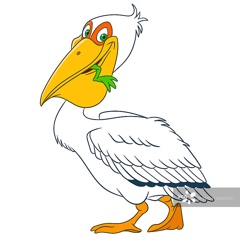 可爱的卡通鹈鹕图片素材