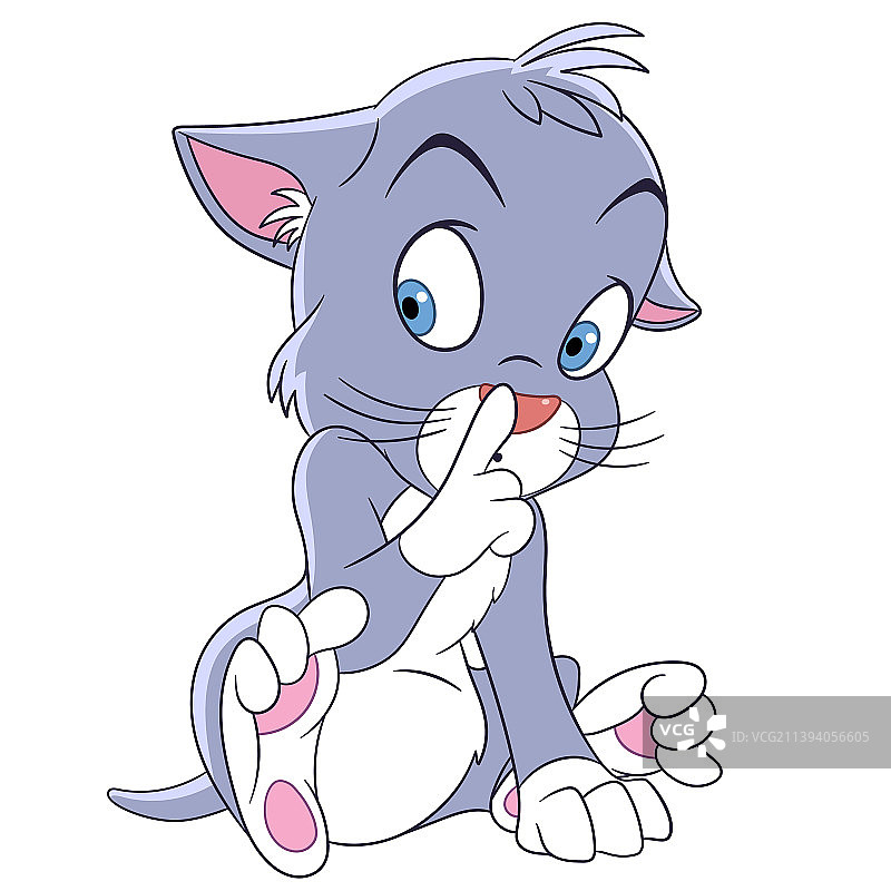 猫咪做出安静手势图片素材