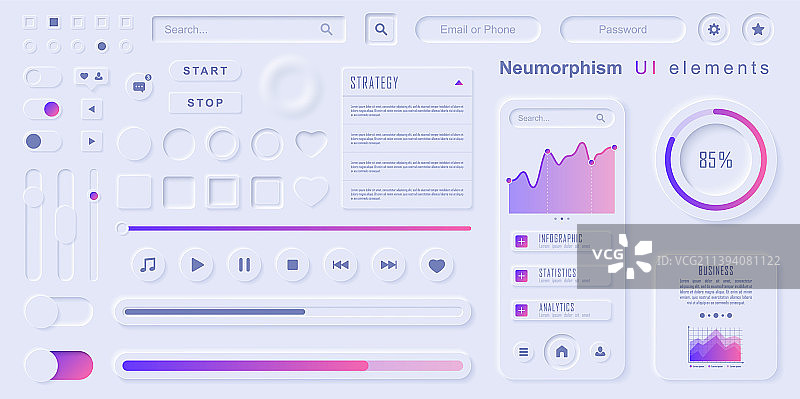 手机App用户界面元素图片素材