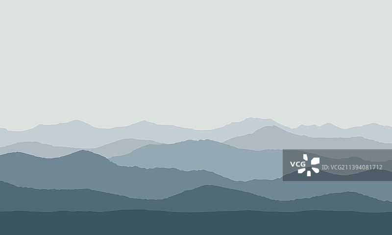 蓝色山丘图片素材