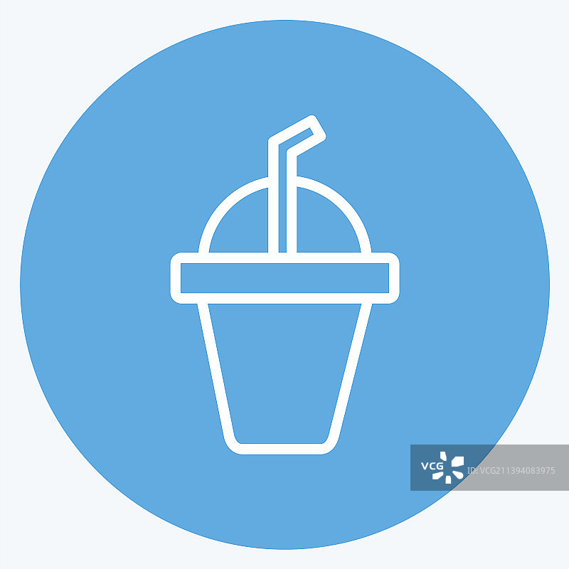 适合饮品符号的冷冻咖啡图标图片素材