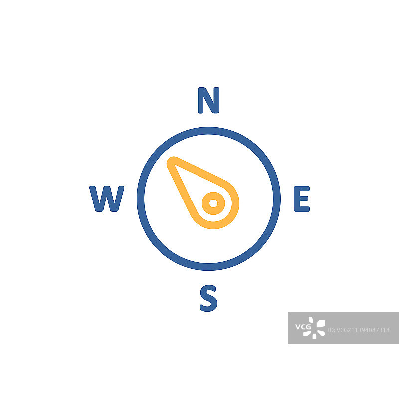 罗盘风玫瑰孤立图标方向图片素材
