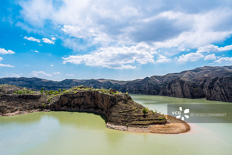 中国内蒙古呼和浩特清水河县老牛湾黄河大峡谷风光图片素材