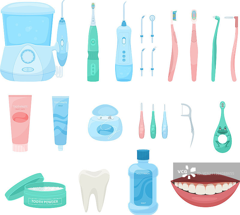 牙科扁平图标合集图片素材